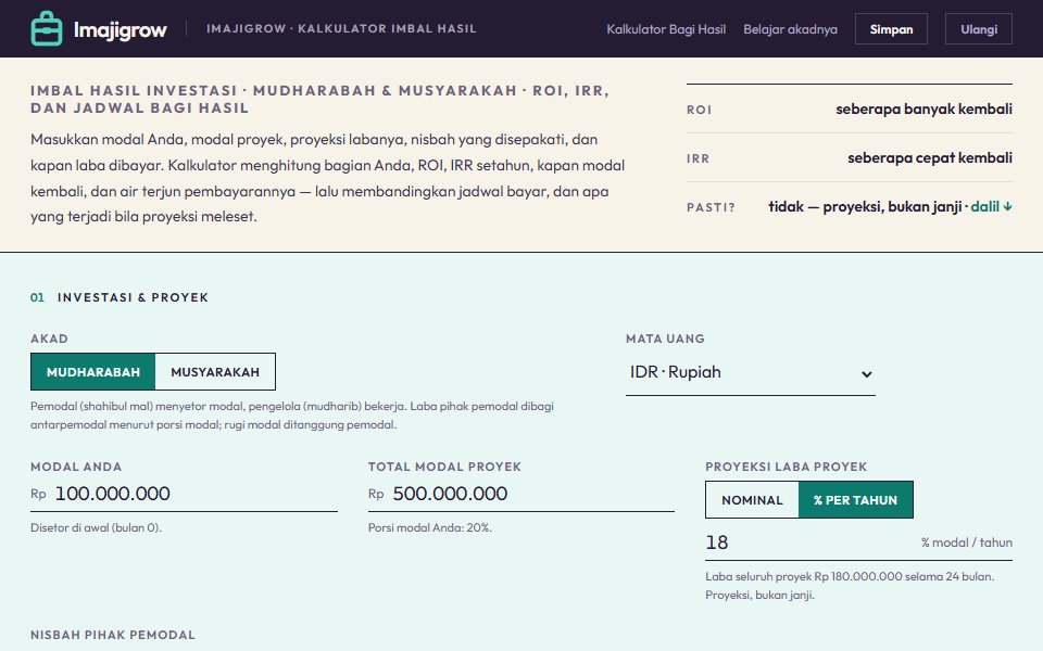 Practice screen of Investment Return Calculator